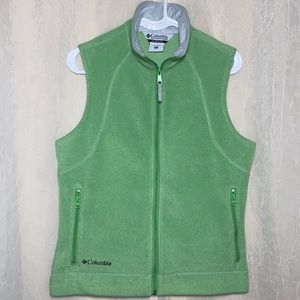 Columbia woman’s fleece vest size medium mint green